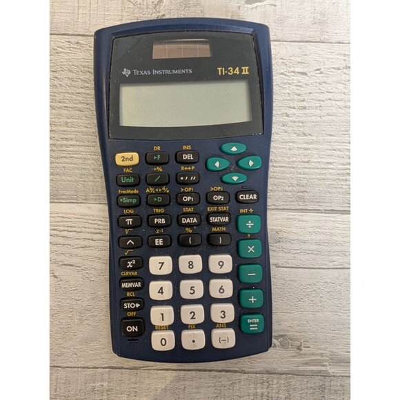 Texas Instruments TI-34 II Scientific Calculator With Dual Power Solar & Battery - Picture 1 of 5